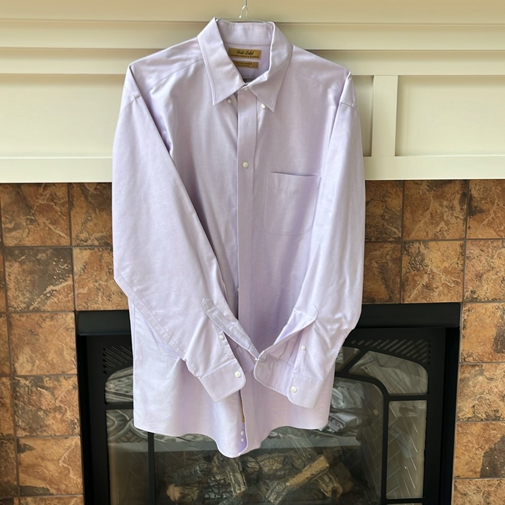 Gold label purple dress shirt.